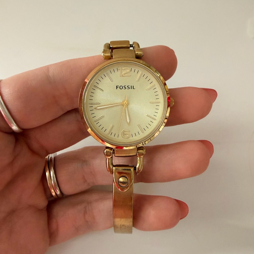 Fossil Gold Slim Band Bracelet Style Watch
